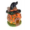 Figura manólak kerámia 21.5*21*30.5 kalapos tök narancs/fekete