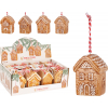 Figura mécseskalácsház dolomit 8cm akasztós többféle barna