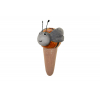 Figura méhecske kerámia 7*7*17cm narancs/szürke