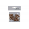 Figura mézeskalács csengő poly 3,3*3,8*0,6cm s/4 csillaggal fehér/barna