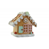 Figura mézeskalács ház poly 10*6,7*9,4cm s/4 ablakos szines