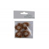 Figura mézeskalács szív poly 3,3*3,1*0,7cm s/4 díszített fehér/barna