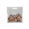 Figura mézeskalácsház fa 6cm s/2 barna