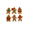 Figura mézi műa. 25*35mm s/6 akasztós vegyes piros/barna