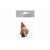 Figura mikulás poly 3,3*3,4*6,2cm mézeskalácsal fehér/piros