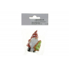 Figura mikulás poly 3,6*3,2*5,8cm fenyővel fehér/piros