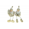 Figura mikulás poly ülő 18cm 2féle fehér