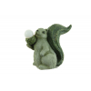Figura mókus poly 12.1*6.5*10.8cm LED-es szürke