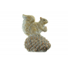 Figura mókus poly tobozon 10cm barna