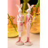 Figura nyúl fiú/lány poly 4*4*21.5cm 2féle rózsaszín