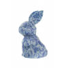 Figura nyúl hungarocell cukros 15cm mintás kék