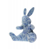 Figura nyúl hungarocell cukros 19cm mintás kék