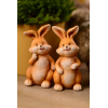 Figura nyúl kerámia 5.5*5.5*10cm 2féle barna