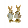 Figura nyúl poly 5*5*13cm 2féle fehér