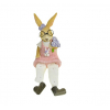 Figura nyúl poly 7*5.5*12cm lógólábú rózsaszín
