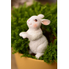 Figura nyúl poly 7,6cm ágaskodó fehér