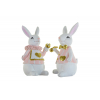 Figura nyúl poly 8*7.5*15cm 2féle rózsaszín