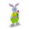Figura nyúl filc 14.5*6*30CM kertésznadrágos zöld/fehér