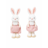 Figura nyuszi plüss 26cm 2féle fehér/rózsaszín