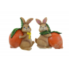 Figura nyuszi poly 10,5*5,5*12,5cm 2féle barna/sárga
