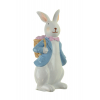 Figura nyuszi poly 14,9cm hátizsákkal fehér