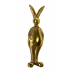 Figura nyúl poly 5.5*6*21cm álló arany