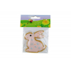 Figura nyúl poly 6,8cm akasztós rózsaszín