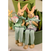 Figura nyúl poly 7*7*21cm lógólábú 2féle v.zöld