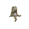 Figura nyuszi poly 9.5*6.5*12cm ülő barna