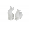 Figura nyuszi poly 9*6cm fekvő/álló fehér
