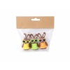 Figura nyuszi textil 12cm s/3 barna/színes