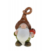 Figura orrmanó kerámia 23*18*41cmH gombakalapos barna