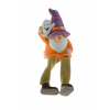 Figura orrmanó kerámia 6*5*8.7 lógólábú kísértetttel lila/sárga