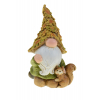 Figura orrmanó poly 11*8*18cmH erdei mókussal barna