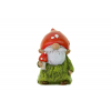 Figura orrmanó poly gombával 3.5*3*5.6cm zöld/piros