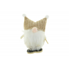 Figura orrmanó textil 12cm kétbolytos sapkában barna