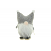 Figura orrmanó textil 12cm kétbolytos sapkában szürke