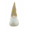 Figura orrmanó textil 20cm csillagos sapkában barna