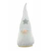Figura orrmanó textil 20cm csillagos sapkában fehér