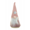Figura orrmanó textil 20cm csillagos sapkában rózsaszín
