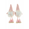 Figura orrnanó fiú/lány textil 16cm fehér/rózsaszín