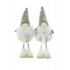 Figura orrnanó fiú/lány textil 16cm fehér/szürke