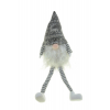 Figura orrnanó norvégmintás textil 32cm lógólábú szürke
