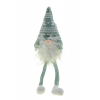 Figura orrnanó norvégmintás textil 32cm lógólábú türkiz
