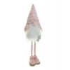 Figura orrnanó norvégmintás textil 50cm álló rózsaszín