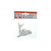 Figura őz kicsinyével poly 6,2*3,5*5,9cm fekvő fehér