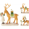 Figura őzike poly 20cm kislánnyal 2féle barna