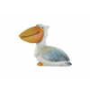 Figura pelikán poly 10.5*5.5*9cm fehér/kék