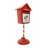 Dekor postaláda fém 18.5*15.2*47cm piros