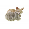 Figura róka poly 13.5*9.5*9cm szürke